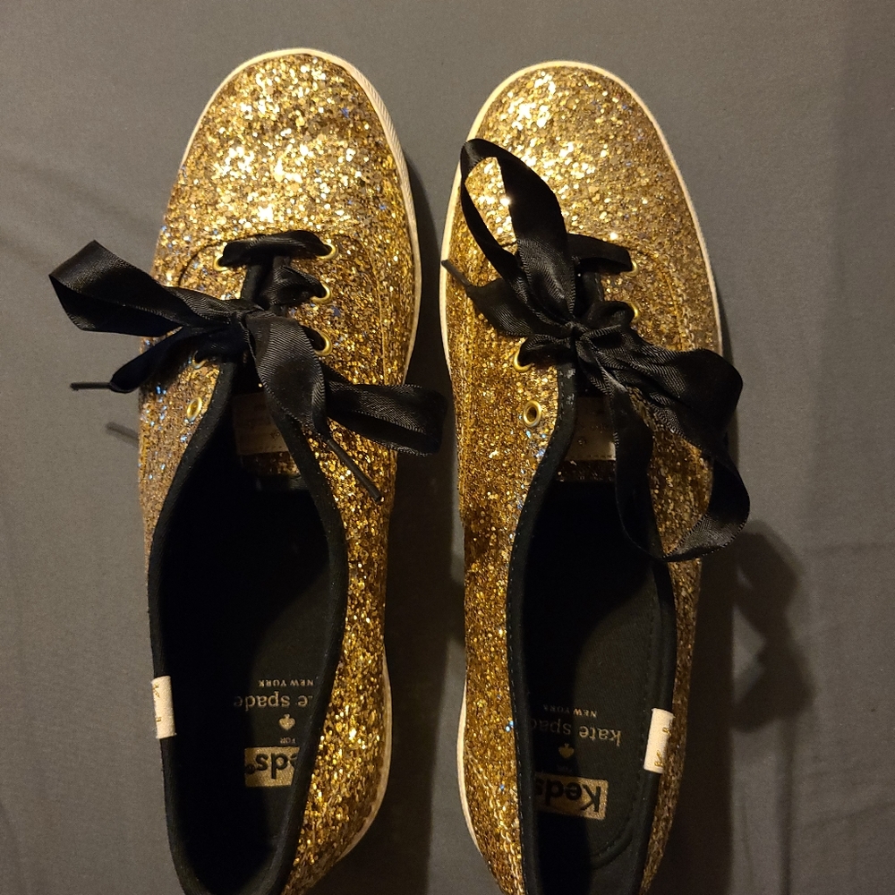 Kate Spade glitter keds size 9 LIKE NEW!